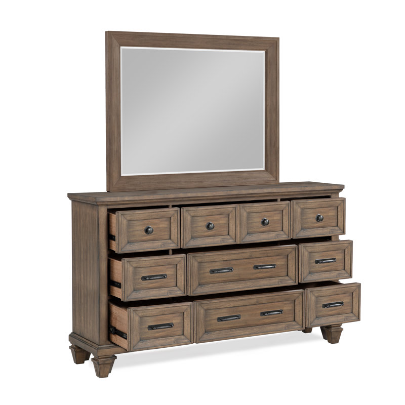 Mirabeau 2-piece Wood Dresser With Mirror, Brown