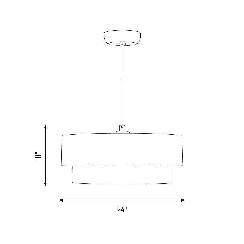 Jeromy 24" 4-Light Fandelier with Remote Control, Brass