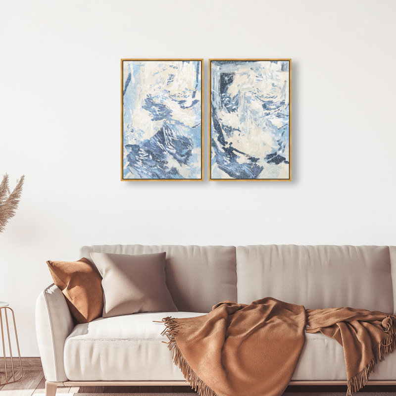 Coastal Feel Set Set by Oliver Gal, 25"H x 37"W, Gold Floater Frame