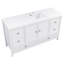 Meuble-lavabo de salle de bain moderne blanc avec lavabo, rangement spacieux, bois aggloméré