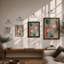 Flamingo Garden Tropical - Framed Print-994184066-994184078