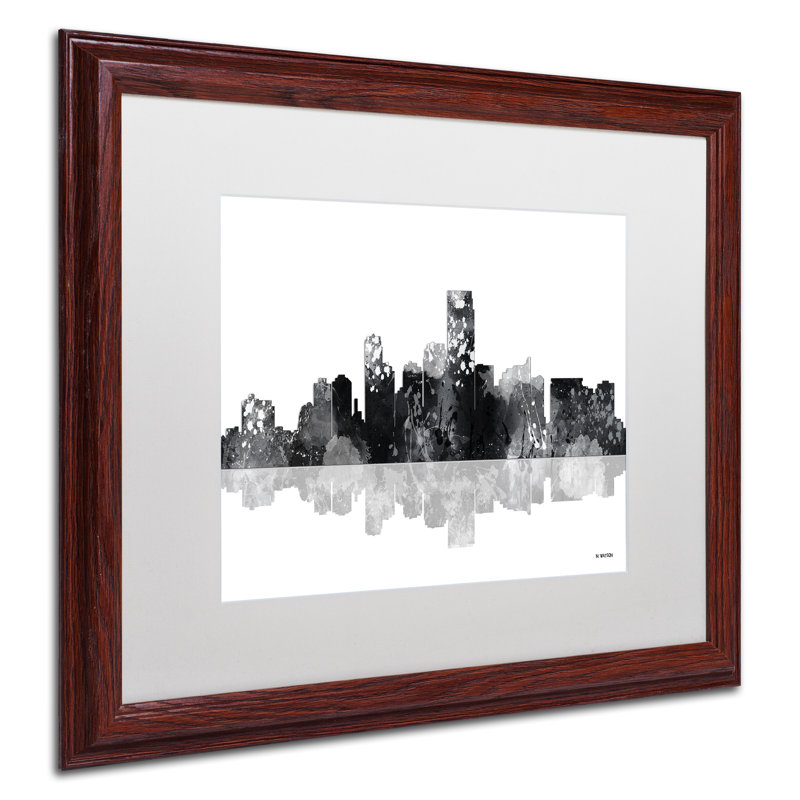 « jersey city new jersey horizon-1 », impression sur toile encadrée, H 16 po x l 20 po x P 0,5 po, Brun