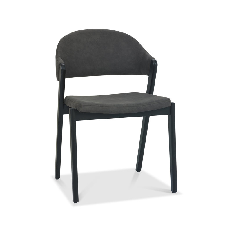 Kostka 49cm H Polyester Blend Upholstered Upholstered Back Side Chair, Grey