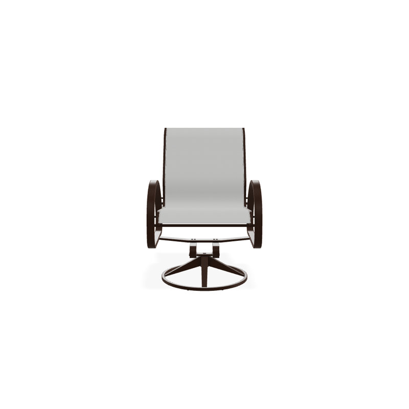 Aruba 1 Outdoor Dining Armchair, Textured Kona, Bristol Taupe Sunbrella®