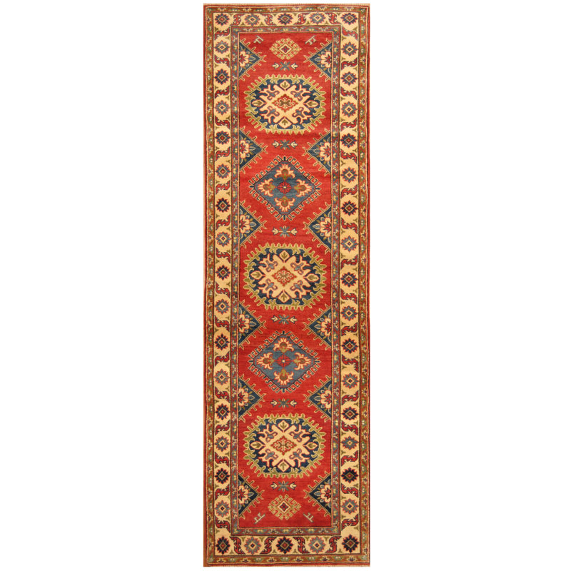 Tapis de la zone en laine de couloir 2 pi 8 po x 9 pi 8 po one-of-kind à la main noué la Jevon