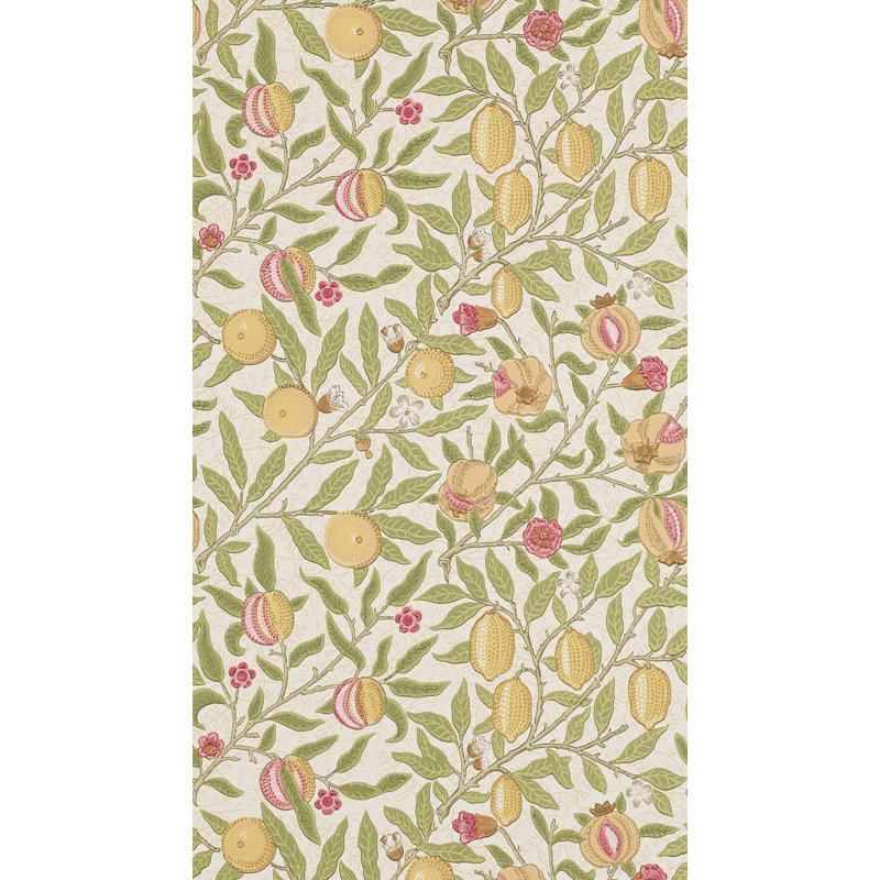 Fruit Wallpaper, Limestone/Artichoke