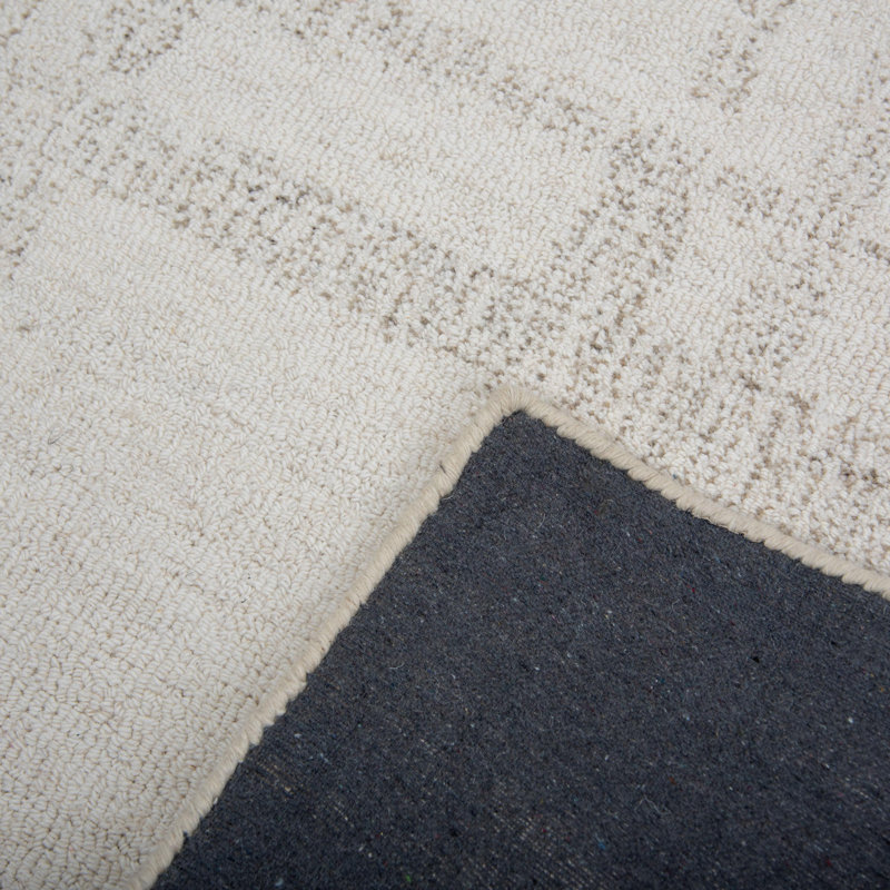 Tapis 100% laine touffeté à la main, Rectangle 7 pi 9 po x 9 pi 9 po