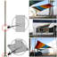 Oliver Royal Shade Stainless Steel Pole, Heavy Duty with Base Plate & Height Adjustable Mounting Clamp T - Easy Installation Sun Shade Sail Post-88991726