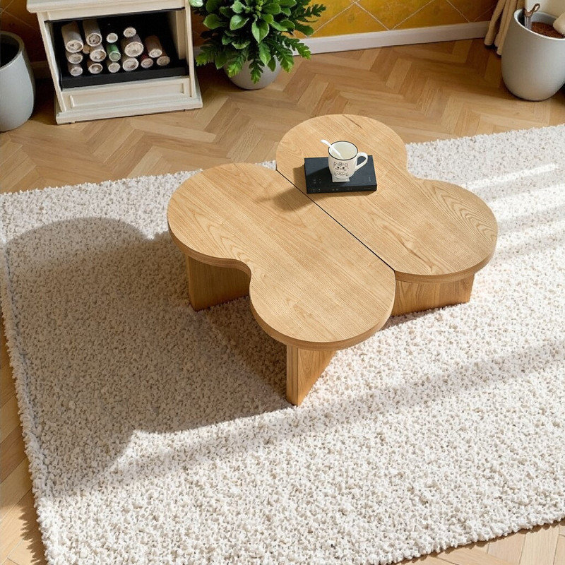 Table basse Modern, Bois naturel