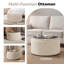 Repose-pieds capitonné rond 27,5 po avec rangement-373192638