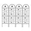 Ensemble de 2 treillis de jardin en métal antirouille de 19,7 po pour plantes grimpantes support de fleurs extérieur noir-115361884
