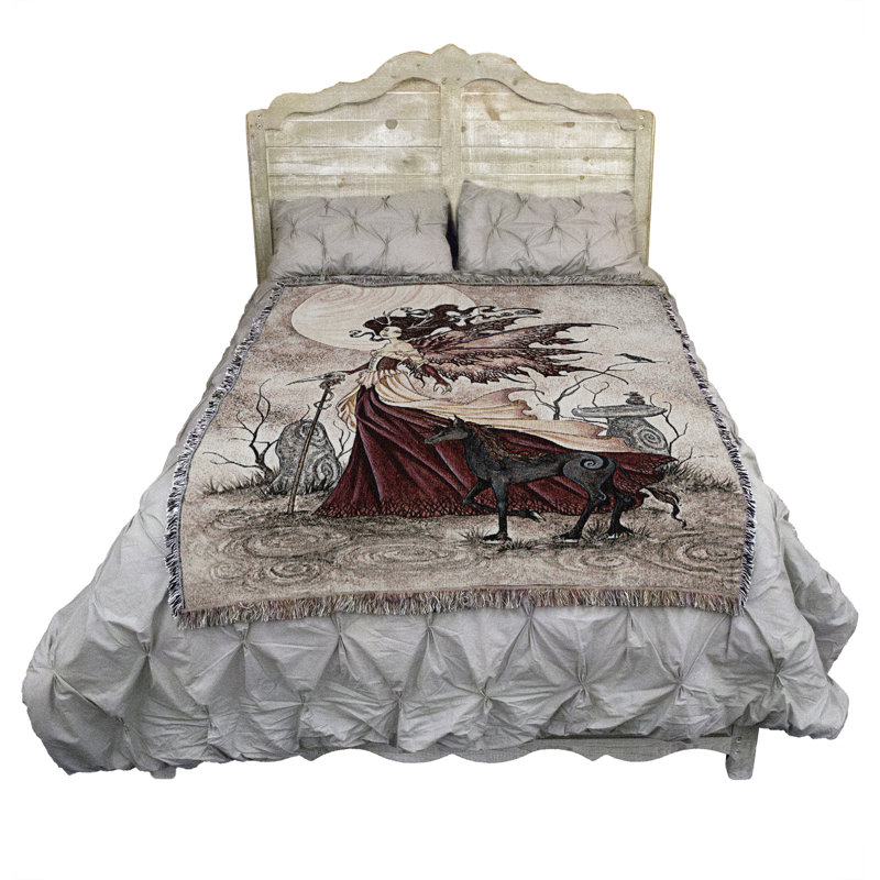 Pure Country Weavers Red Queen Fairy Blanket by Amy Brown - Fantasy Gift Tapestry Throw Woven from Cotton - Made in The USA (72x54)