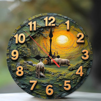 Horloge murale coucher de soleil coucher de soleil