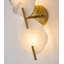 Applique murale 2 lumières en laiton avec accents d'albâtre naturel