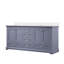 Meuble-lavabo double gris foncé l 72 po x P 22 po avec plateau en marbre de culture