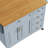 52'' Kitchen Island with Drop Leaf, Embossed Texture Kitchen Island on Wheels with Spice Rack, Towel Rack, 2 Doors and 5 Drawers, Kitchen Storage Cart with Adjustable Shelf for Kitchen, Blue Grey-1179554612