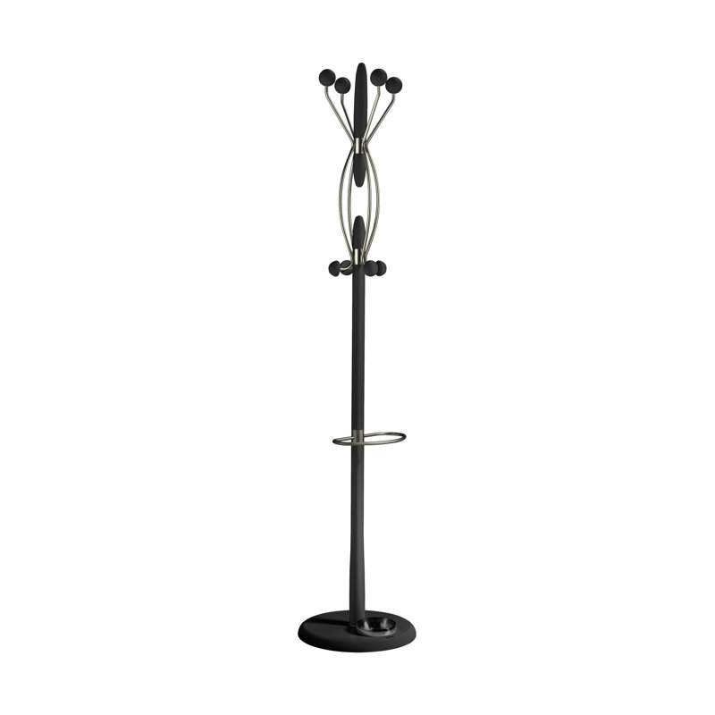 Belew Freestanding 8 - Hook Coat Rack, Black