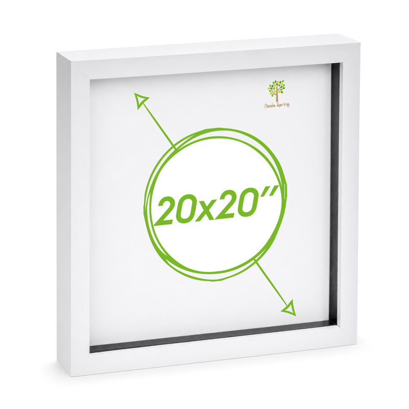 Nicola Spring - 3D Box Photo Frame, White, 50.8cm H x 50.8cm W x 3.5cm D