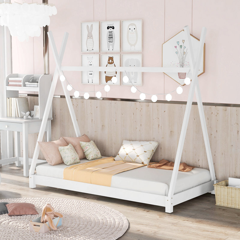 House Platform Bed With Triangle Tructure