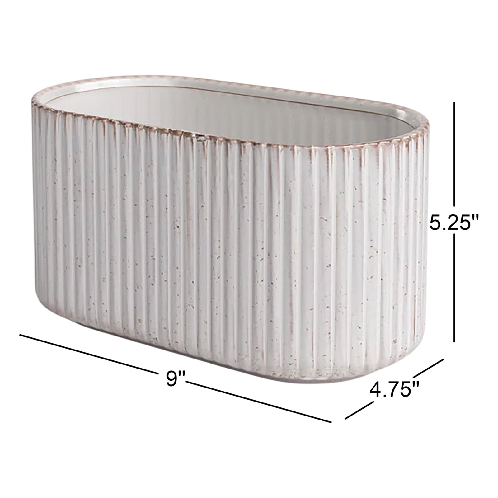 ALGH1329 Ceramic Pot Planter, 5.25" H x 9" W x 4.75" D