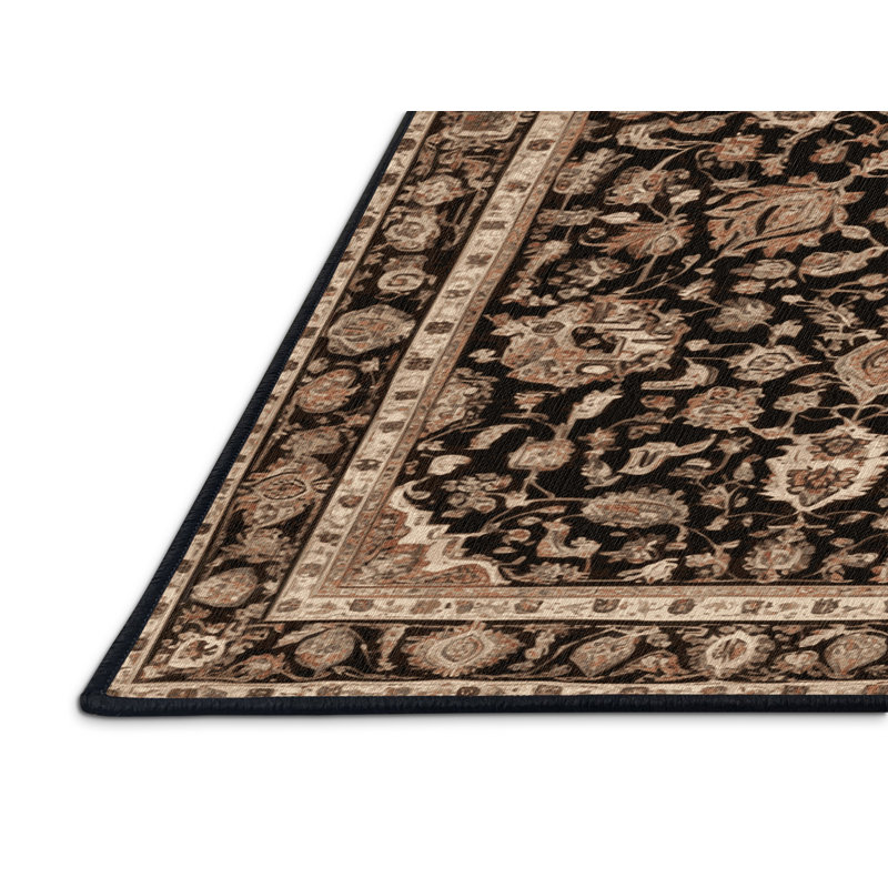 Tapis brun lavable à la machine, Rectangulaire 2 pi x 3 pi