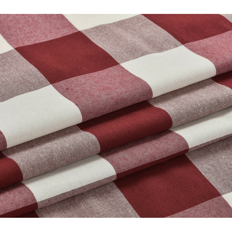 Estiven Cotton Blend Curtain Pair, Burgundy