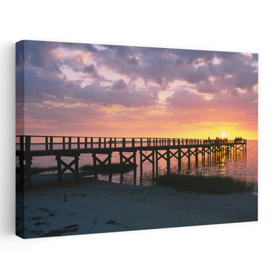 Jetée sur la plage, Crystal Beach, Floride, États-Unis, paysage contemporain abstrait, art naturel