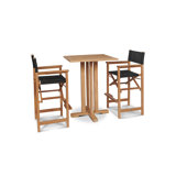 Captain 3 Piece Sunbrella Bar Height Dining Set