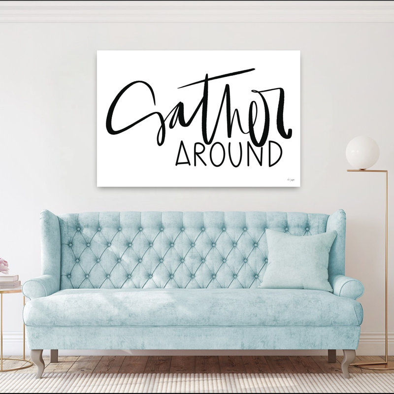 «Gather Around», art contemporain abstrait, H 40 po x l 60 po