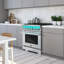 Cosmo 36 po. Collection Vista 5,4 pi³ Cuisinière à gaz, 6 brûleurs, four à convection, panneau lumineux DEL en acier inoxydable moderne