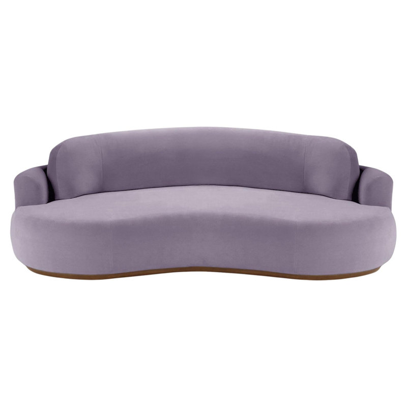 Canapé Nless, Velours Paris Lavanda, H 31 po x l 118 po x P 52 po, Brun