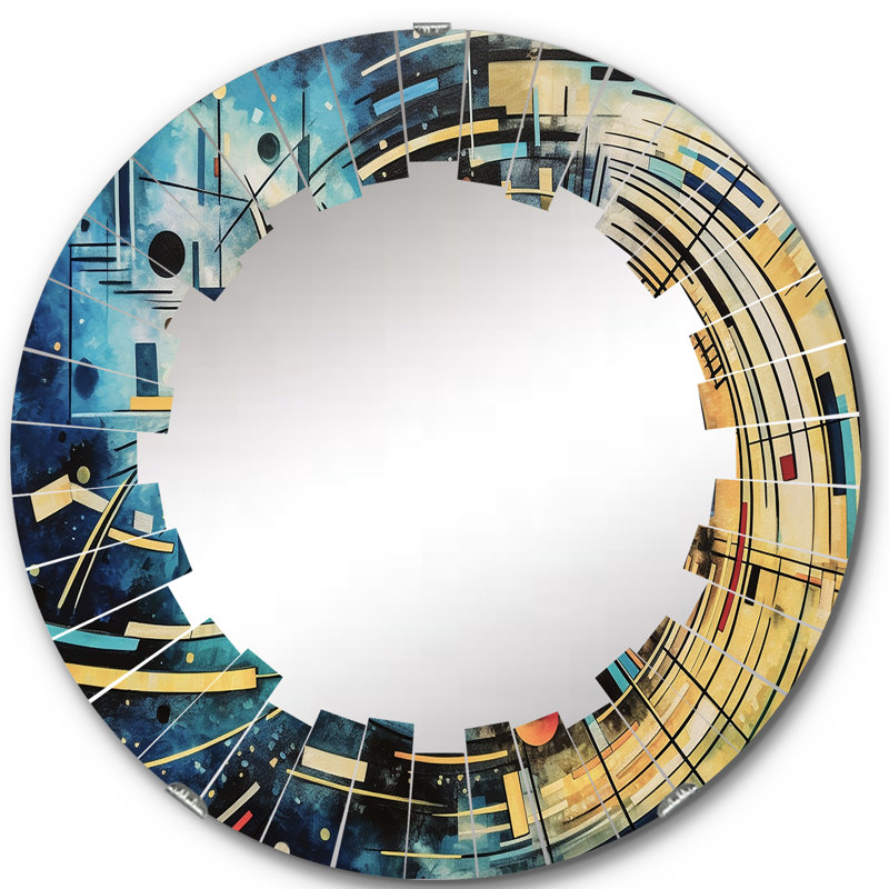 Doory - Miroir mural moderne rond, 24 po x 24 po