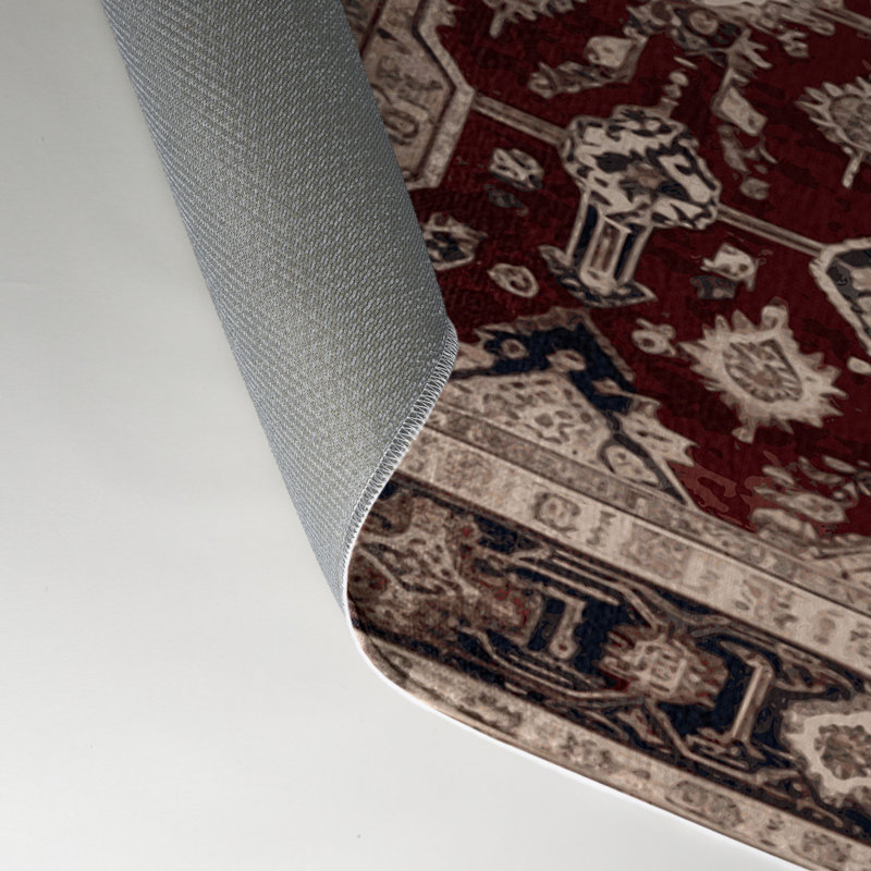 Tapis d'intérieur et d'extérieur brun Persian, Rectangle 5 pi x 7 pi