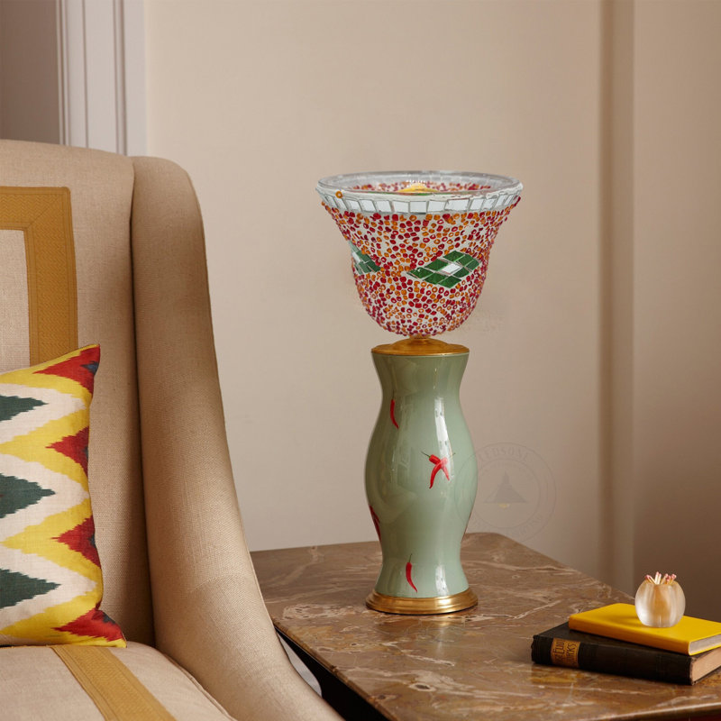 11.5cm H Glass Bowl Pendant Shade ( Screw On ) in Multicolour