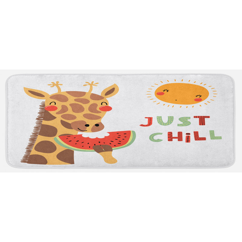 Tapis de cuisine girafe