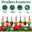 Bulles de Noël de remplacement, 3 ampoules multicolores de 120 V, décor intérieur des Fêtes