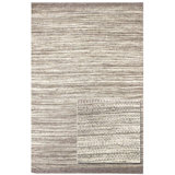 Striae Wool Area Rug in Gray
