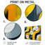 «Yellow and Grey Urban Jazz Note III - Abstract Still Lifes», art mural moderne en métal-929804692