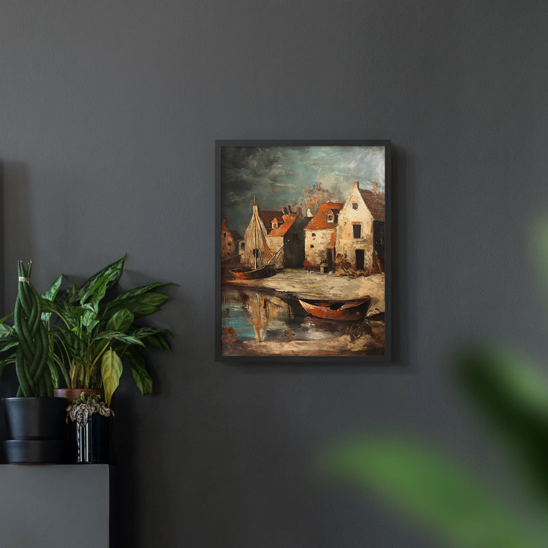 LANDSCAPES Series CCXCIX - Impression encadrée de qualité supérieure - Prêt à accrocher - Aucun clou requis, H 11 po x l 9 po