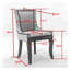 Ensemble de 2 chaises de salle à manger A&A Furniture, tissu beige avec pieds en bois massif et tête de clou en bronze, chaises de cuisine confortables à haut dossier-649508388-649508390