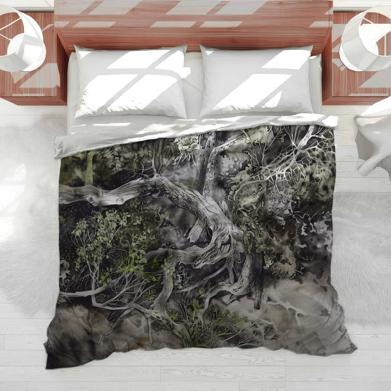Forest Nature Cotton Blend Comforter, King Comforter