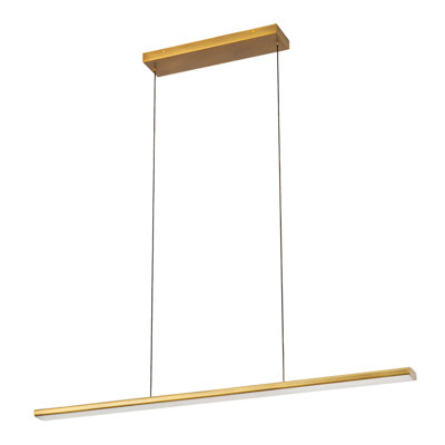 Drift 45-in Black dimmable LED Linear Pendant