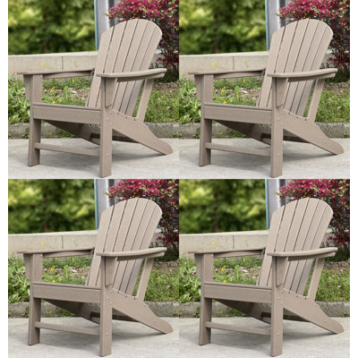 All-Weather  Poly/Resin Adirondack Chair (Set Of  4)