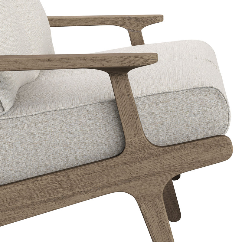 Causeuse d'extérieur en bois de teck Saratoga, Beige