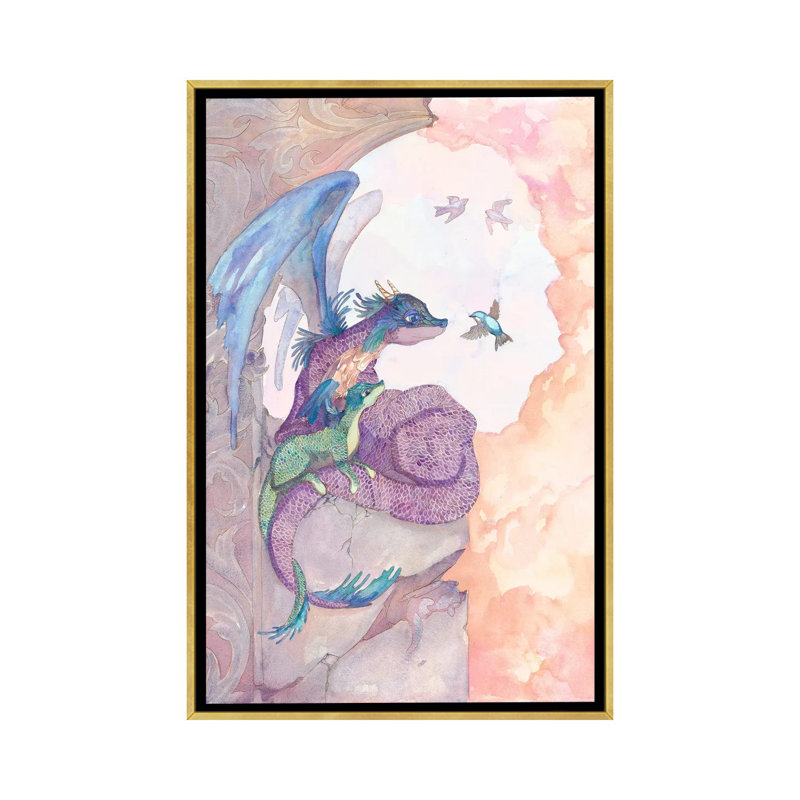 Une vue du ciel_1PC6, Cadre flottant doré, H 48 po x l 32 po