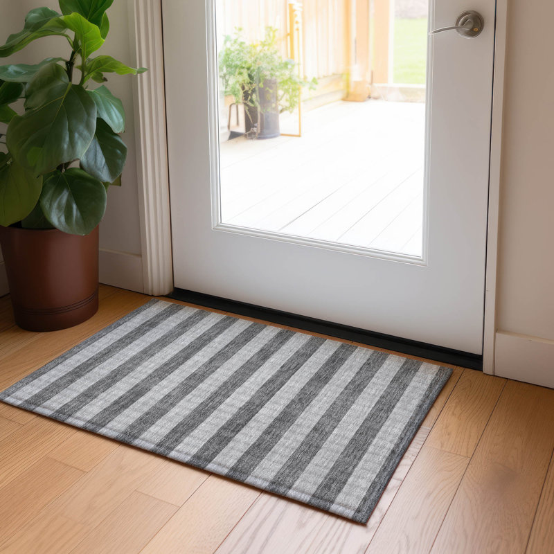 Tapis intérieur / extérieur avec envers antidérapant Chrisann, Rectangle 1 pi 8 po x 2 pi 6 po