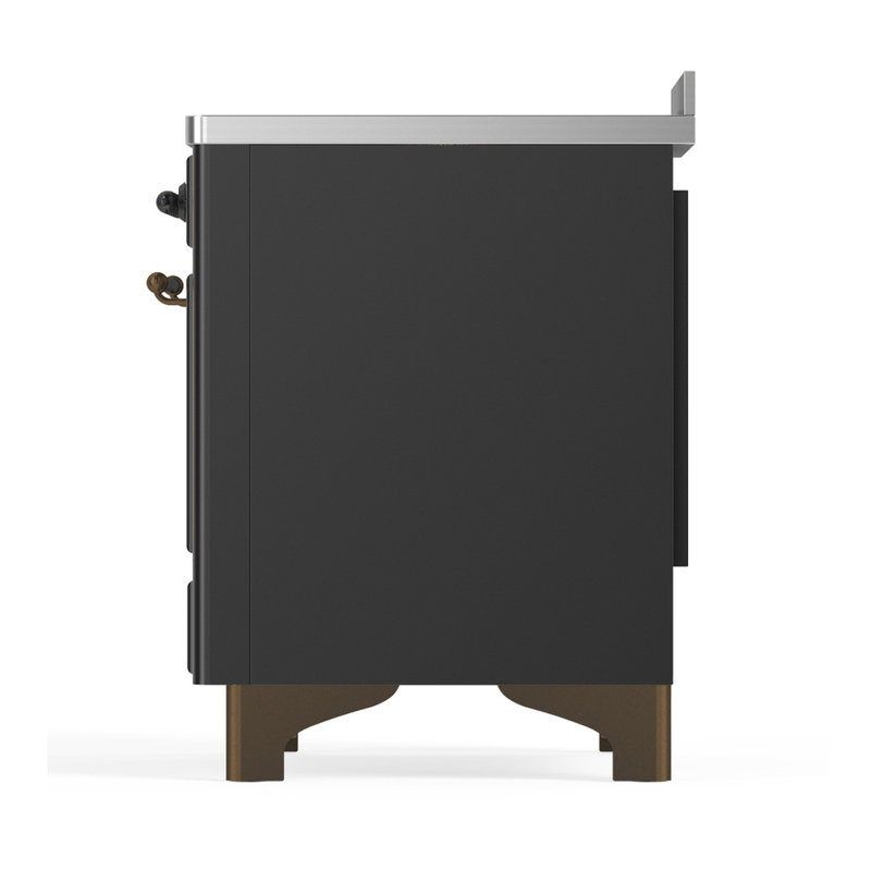 Majestic III Series 48 Inch Induction Range with 6 Induction Elements in Antique White (Chrome Trim), Burnished