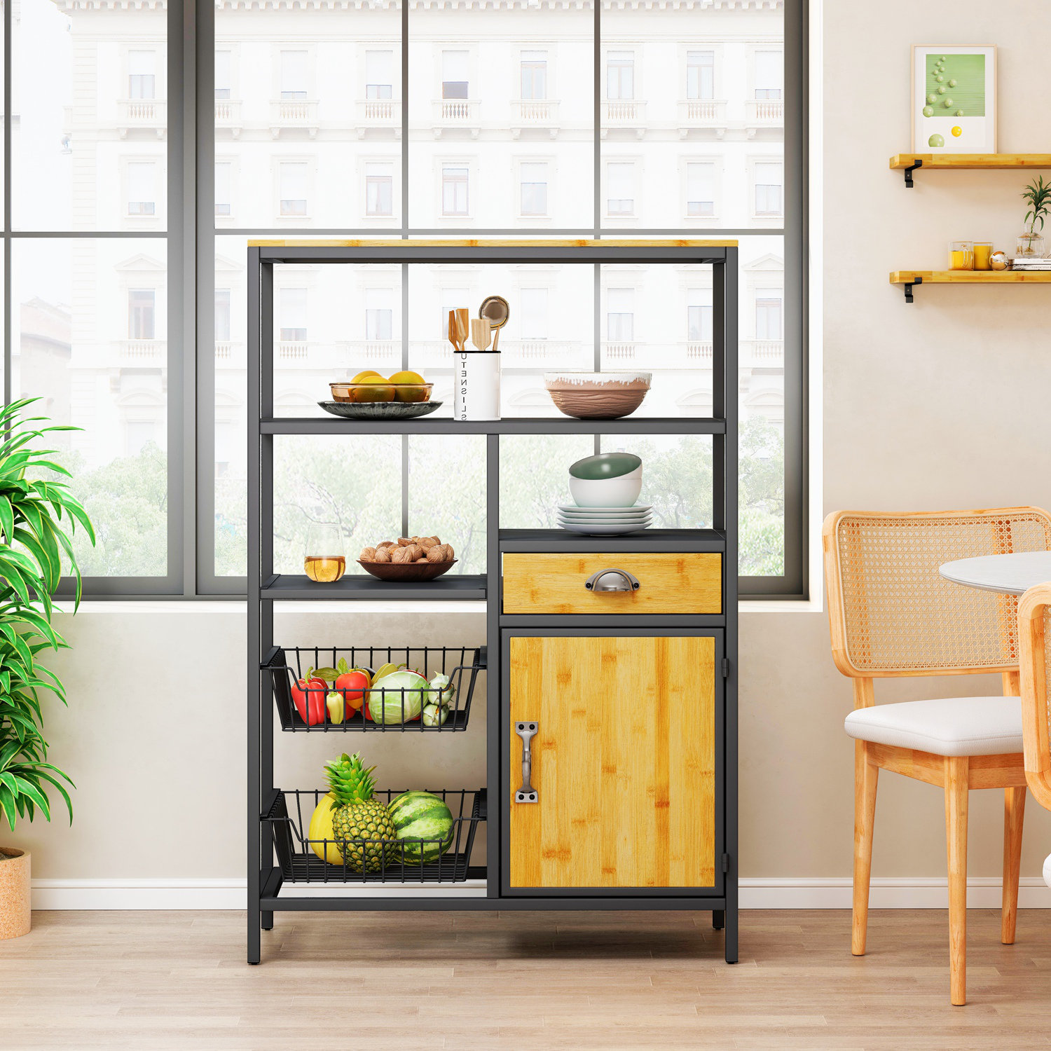 17 Stories 31.69'' Iron Standard Baker's Rack | Wayfair