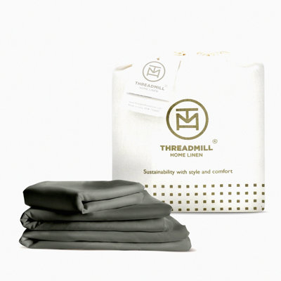 CoolBamboo Twin Sheets - Dark Grey 3 Piece Set | Silky Soft & Lightweight | Breathable & Moisture Wicking | Temperature Regulating | 15" Deep Pocket