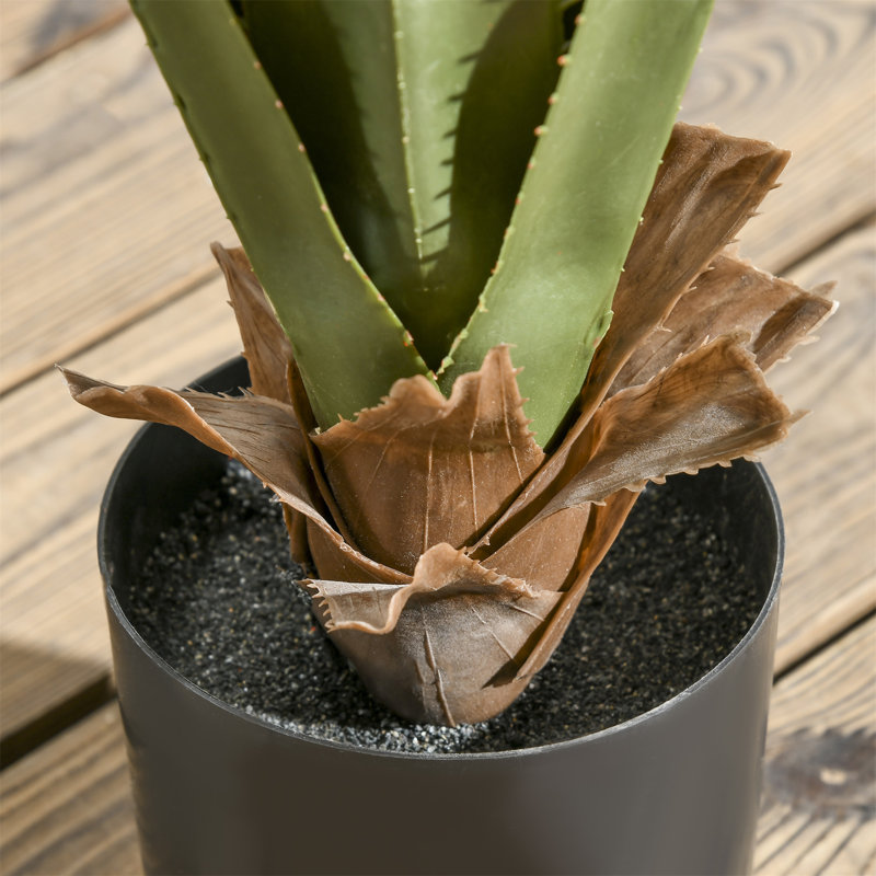 Artificial plants agave succulent in pot
